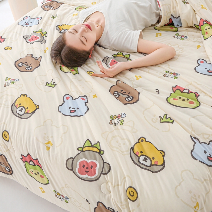 91家纺网 家纺一手货源 找家纺 亚龙工厂店 2026春夏新款网销直播爆款冰皮小凉被印花款夏被 瑞迪