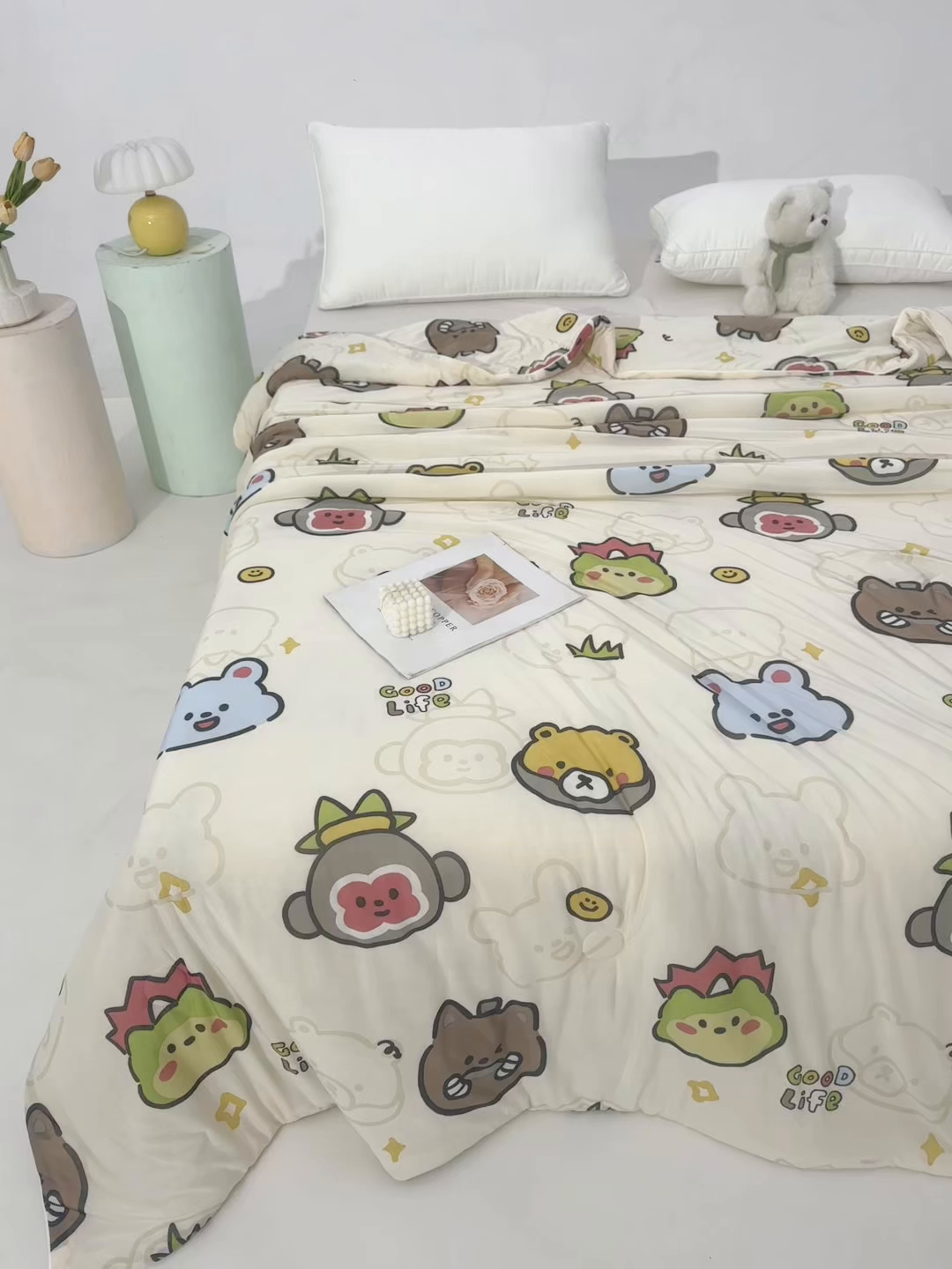 91家纺网 家纺一手货源 找家纺 亚龙工厂店 2026春夏新款网销直播爆款冰皮小凉被印花款夏被 瑞迪