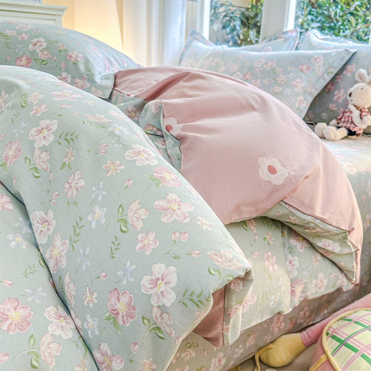 91家纺网 家纺一手货源 找家纺 帛织澜家纺 2026新款A类新疆全棉12868单品印花全棉纯棉被套系列（预留缩水，提供质检报告） 恋恋花开