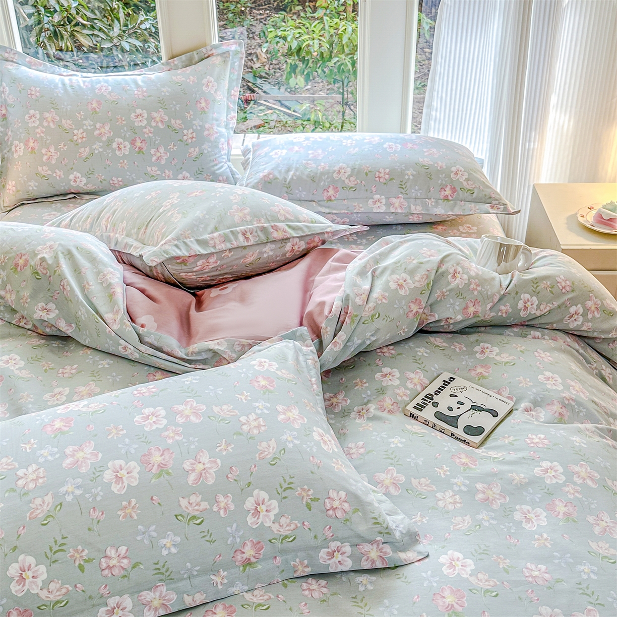 91家纺网 家纺一手货源 找家纺 帛织澜家纺 2026新款A类新疆全棉12868单品印花全棉纯棉被套系列（预留缩水，提供质检报告） 恋恋花开