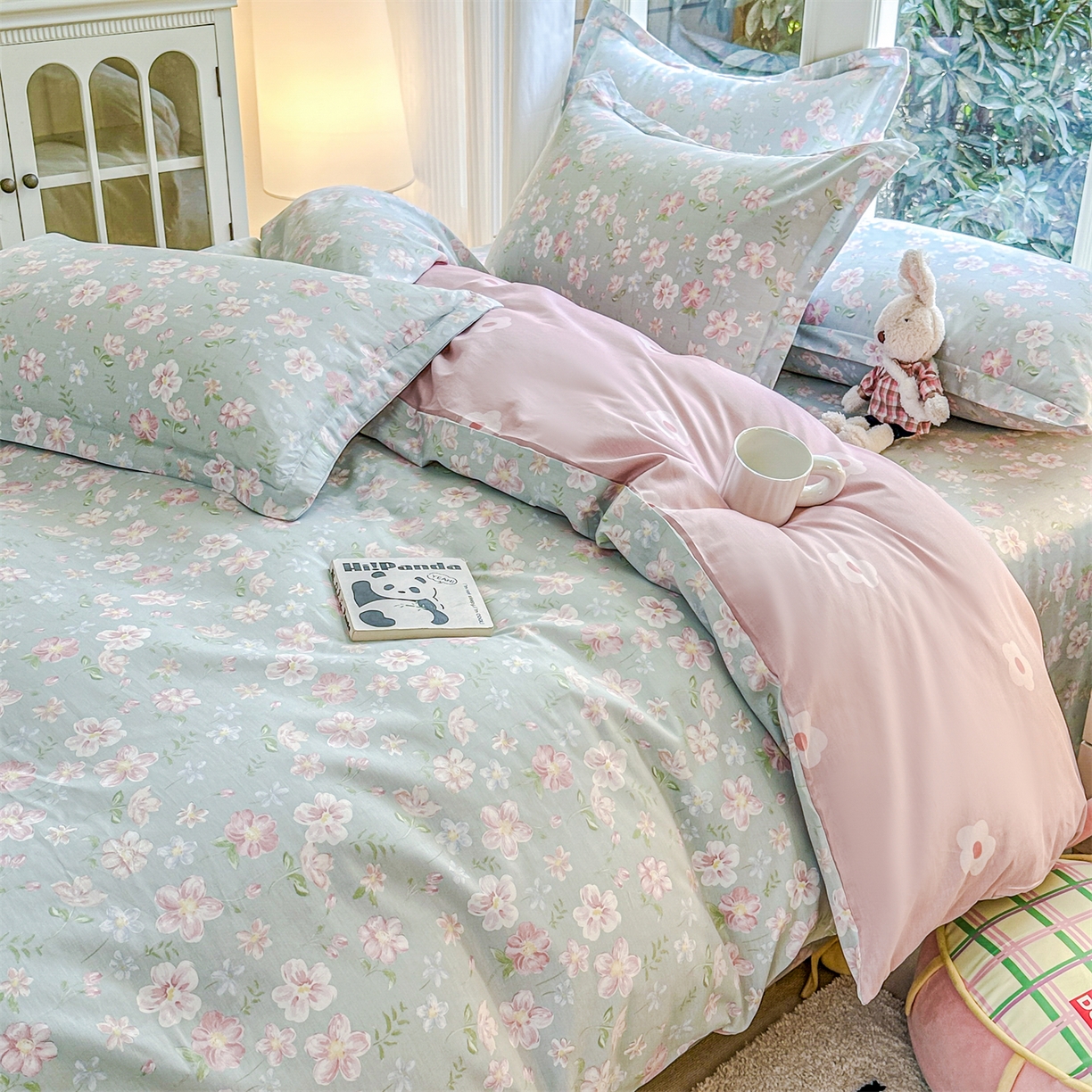 91家纺网 家纺一手货源 找家纺 帛织澜家纺 2026新款A类新疆全棉12868单品印花全棉纯棉被套系列（预留缩水，提供质检报告） 恋恋花开