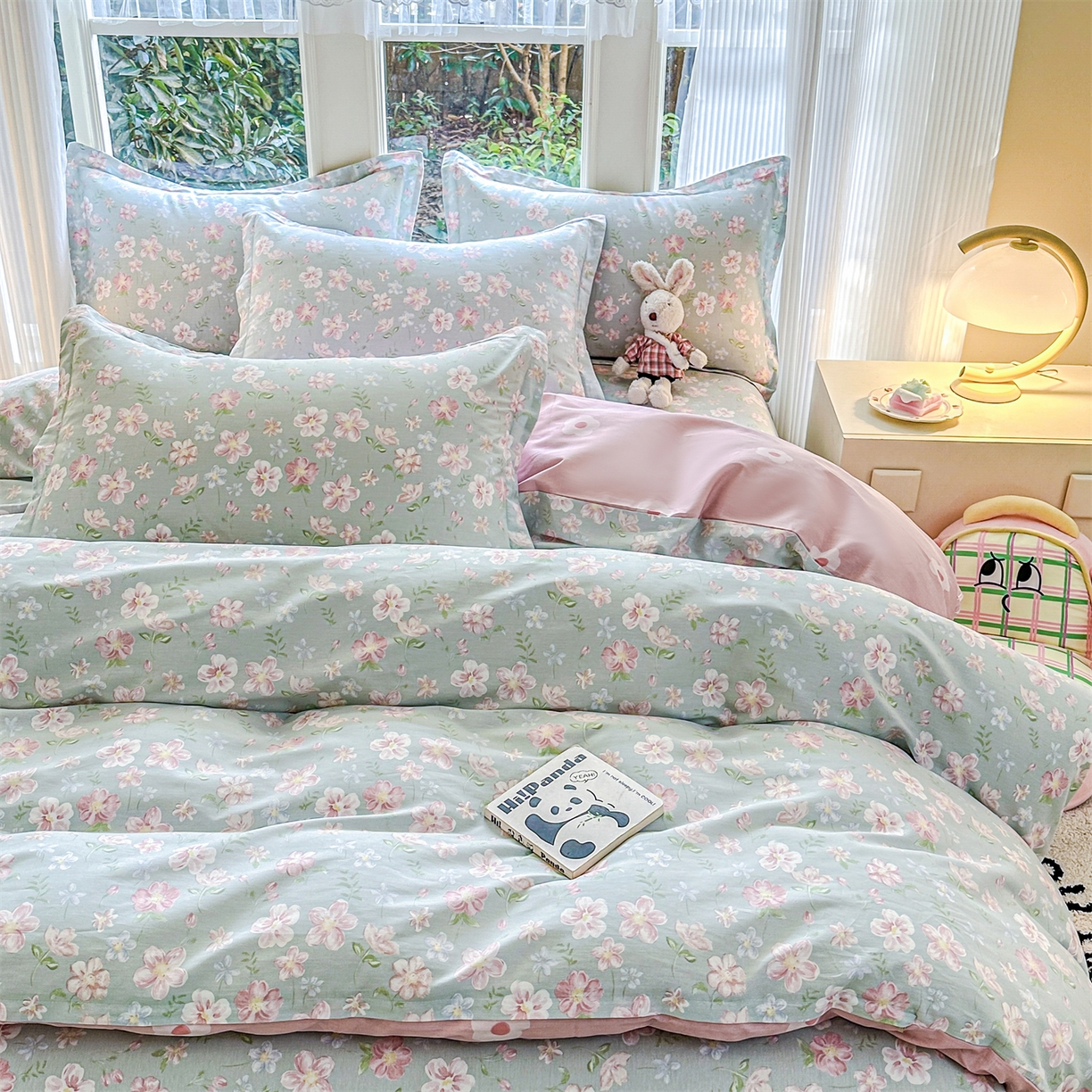 91家纺网 家纺一手货源 找家纺 帛织澜家纺 2026新款A类新疆全棉12868单品印花全棉纯棉被套系列（预留缩水，提供质检报告） 恋恋花开