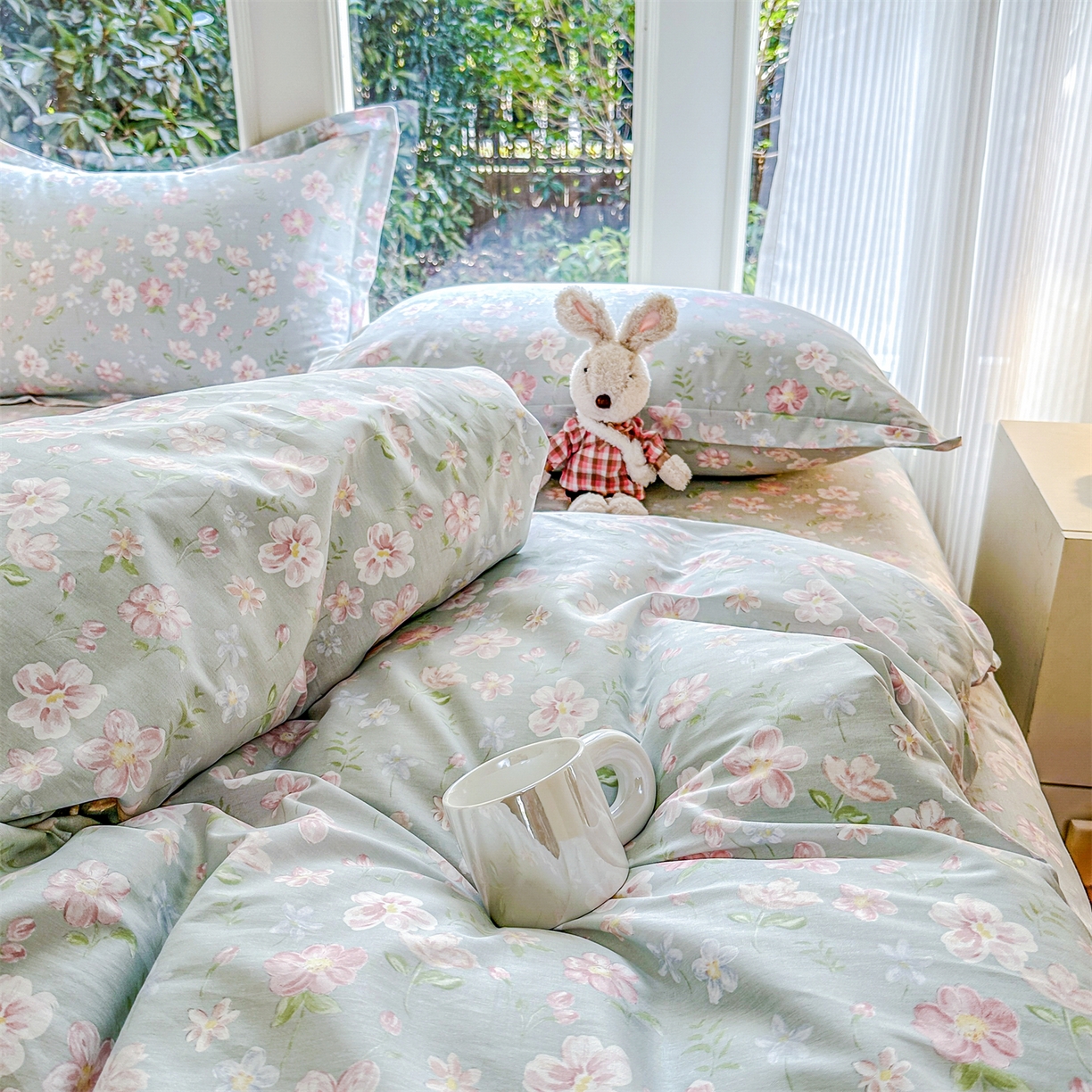 91家纺网 家纺一手货源 找家纺 帛织澜家纺 2026新款A类新疆全棉12868单品印花全棉纯棉被套系列（预留缩水，提供质检报告） 恋恋花开