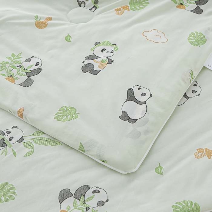 91家纺网 家纺一手货源 找家纺 亚龙工厂店 2026春夏新款网销直播爆款冰皮小凉被印花款夏被 熊猫