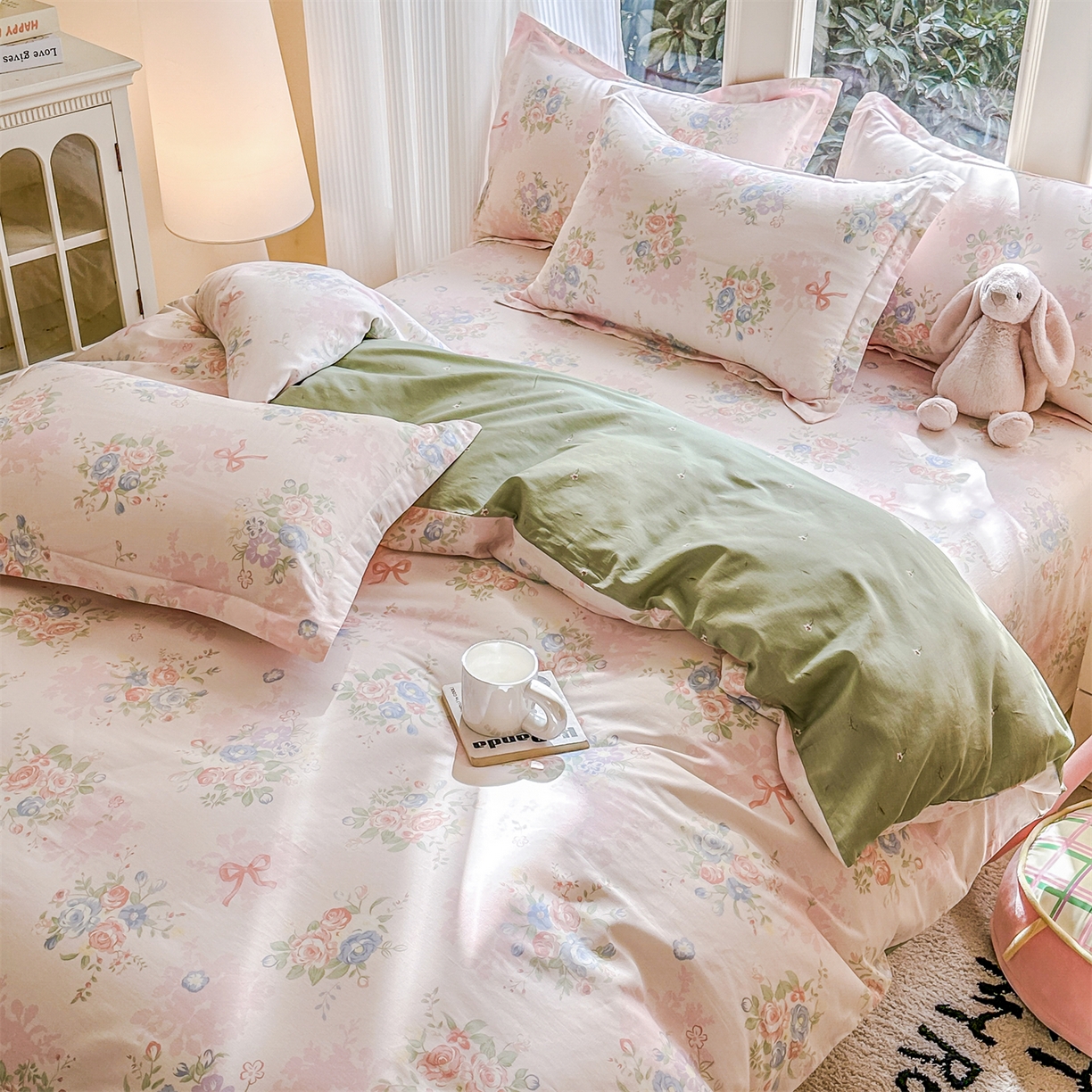 91家纺网 家纺一手货源 找家纺 帛织澜家纺 2026新款A类新疆全棉12868单品印花全棉纯棉被套系列（预留缩水，提供质检报告） 静听花语