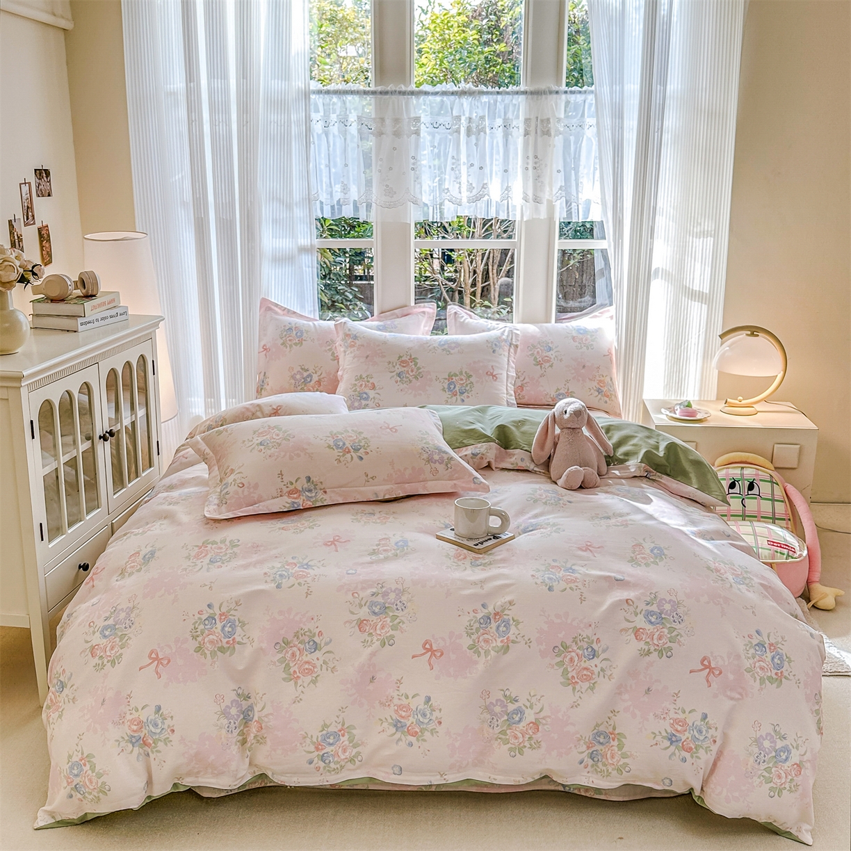 91家纺网 家纺一手货源 找家纺 帛织澜家纺 2026新款A类新疆全棉12868单品印花全棉纯棉被套系列（预留缩水，提供质检报告） 静听花语