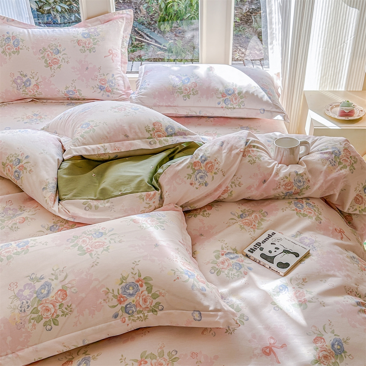 91家纺网 家纺一手货源 找家纺 帛织澜家纺 2026新款A类新疆全棉12868单品印花全棉纯棉被套系列（预留缩水，提供质检报告） 静听花语