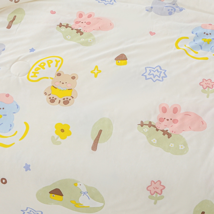 91家纺网 家纺一手货源 找家纺 亚龙工厂店 2026春夏新款网销直播爆款冰皮小凉被印花款夏被 尤克拉-米