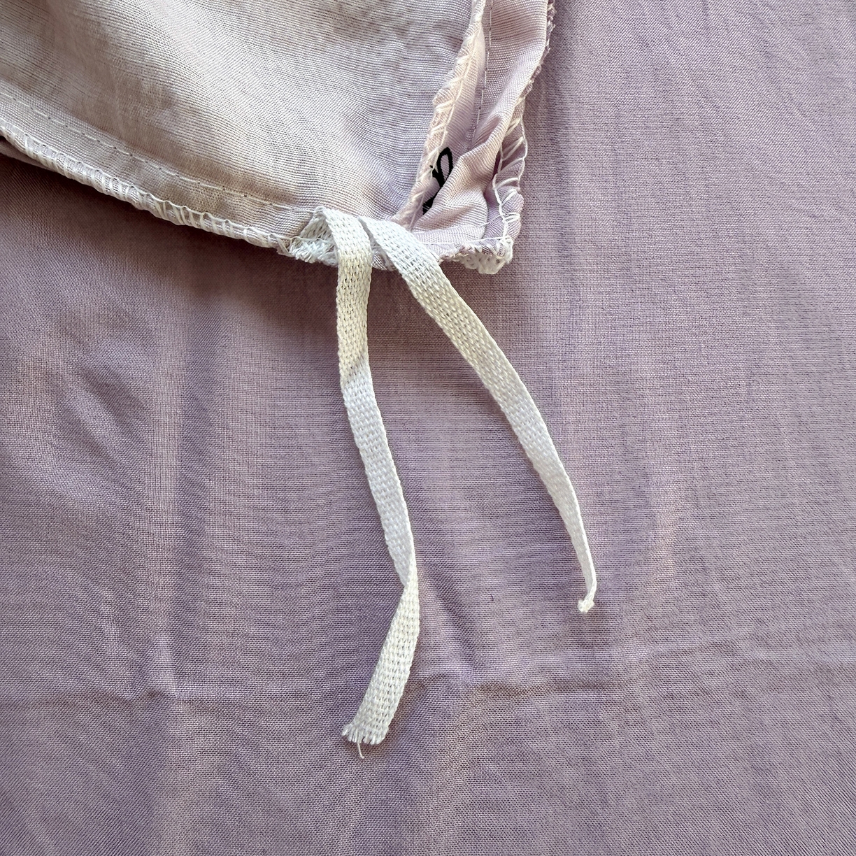 91家纺网 家纺一手货源 找家纺 原素 2026新春ins博主风双拼小碎花花卉水洗棉纱四件套 芋泥蝴蝶结