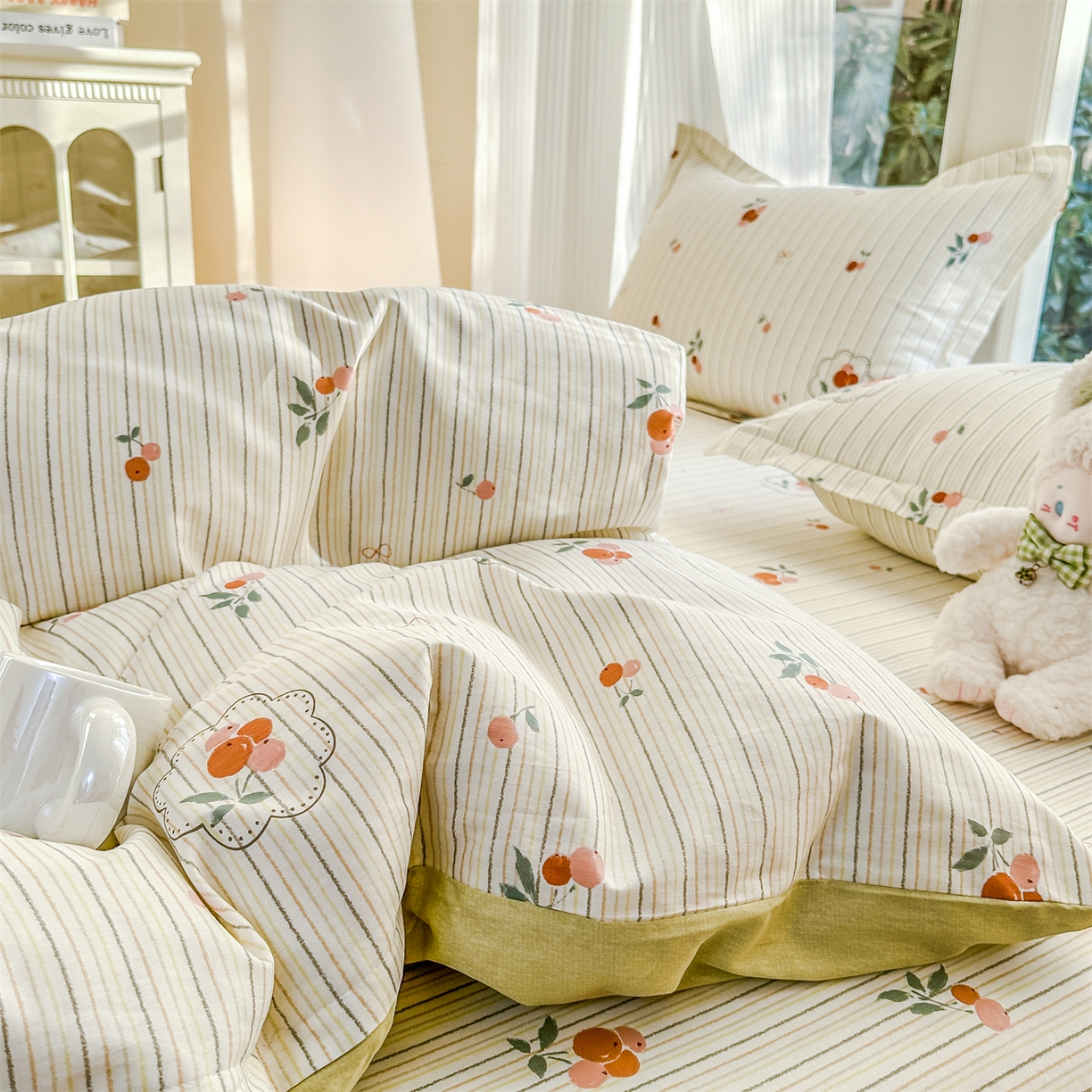 91家纺网 家纺一手货源 找家纺 帛织澜家纺 2026新款A类新疆全棉12868单品印花全棉纯棉被套系列（预留缩水，提供质检报告） 果奇