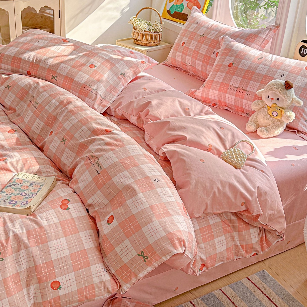 91家纺网 家纺一手货源 找家纺 （总）恩泽家纺 2026新款13372ins全棉印花四件套单品系列-四件套