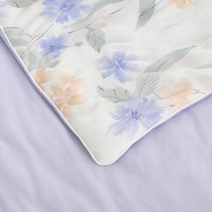 91家纺网 家纺一手货源 找家纺 亚龙工厂店 2026春夏新款网销跨境直播爆款法式小香风皱皱纱冷感被夏被 微意