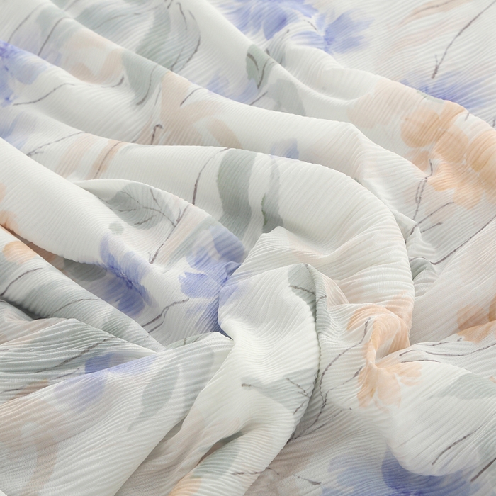 91家纺网 家纺一手货源 找家纺 亚龙工厂店 2026春夏新款网销跨境直播爆款法式小香风皱皱纱冷感被夏被 微意