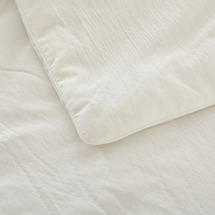 91家纺网 家纺一手货源 找家纺 （总）亚龙工厂店 2026春夏新款爆款法式小香风皱皱纱木棉大豆被夏被