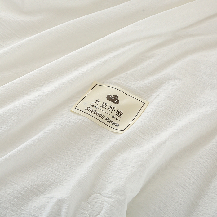 91家纺网 家纺一手货源 找家纺 （总）亚龙工厂店 2026春夏新款爆款法式小香风皱皱纱木棉大豆被夏被