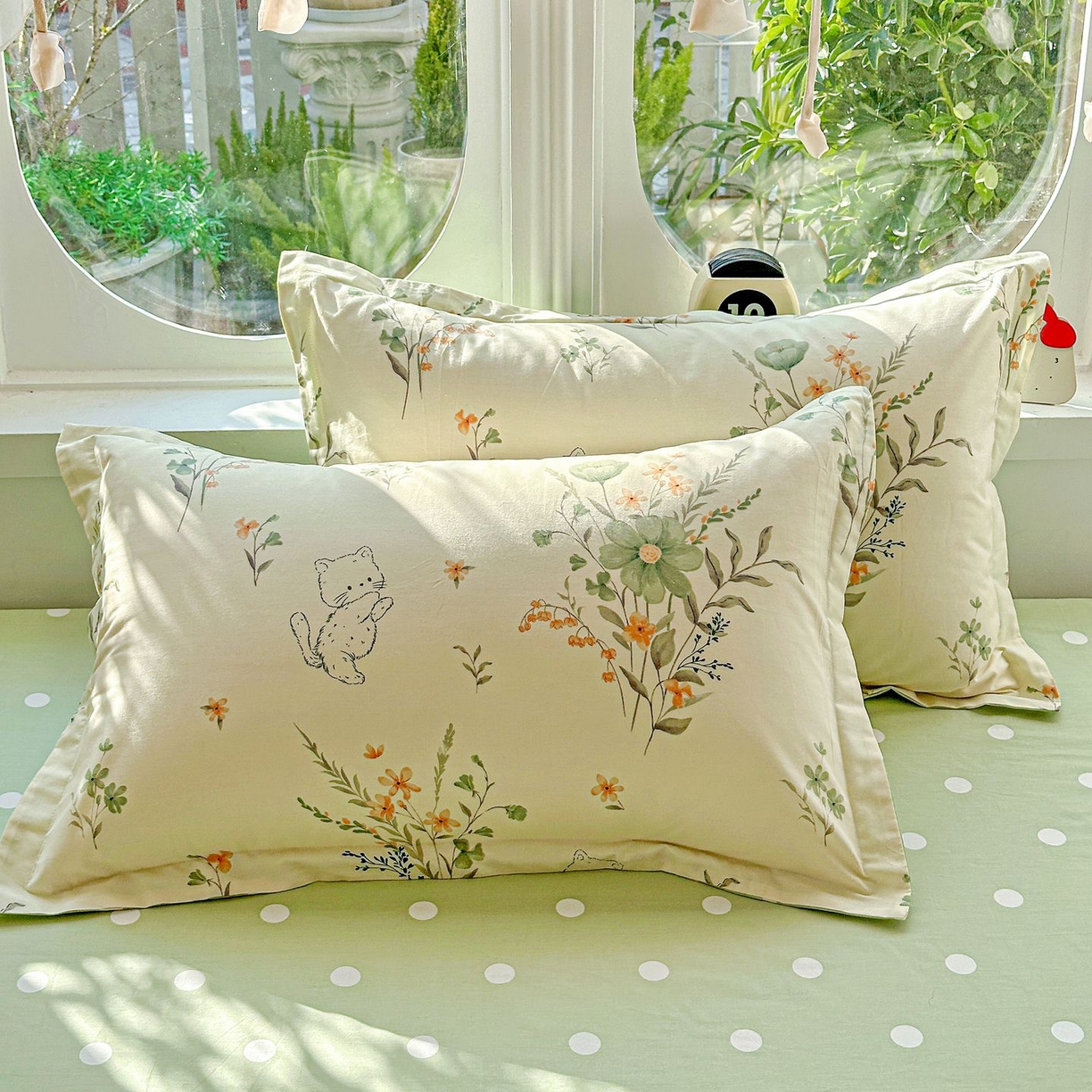 91家纺网 家纺一手货源 找家纺 恩泽家纺 2026新款13372ins全棉印花四件套单品系列-四件套 半月时光