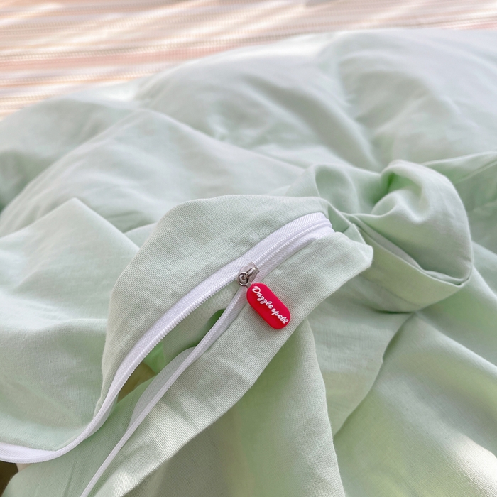 91家纺网 家纺一手货源 找家纺 炫拼家纺 2026新款全棉A类双层纱卡通毛巾绣四件套-泡芙系列 泡芙-趣味猫