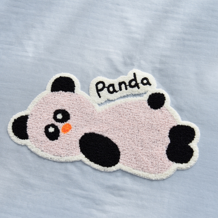 91家纺网 家纺一手货源 找家纺 炫拼家纺 2026新款全棉A类双层纱卡通毛巾绣四件套-泡芙系列 泡芙-动物朋友