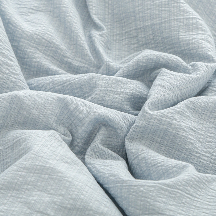 91家纺网 家纺一手货源 找家纺 亚龙工厂店 2026春夏新款爆款法式小香风皱皱纱木棉大豆被夏被 灰色