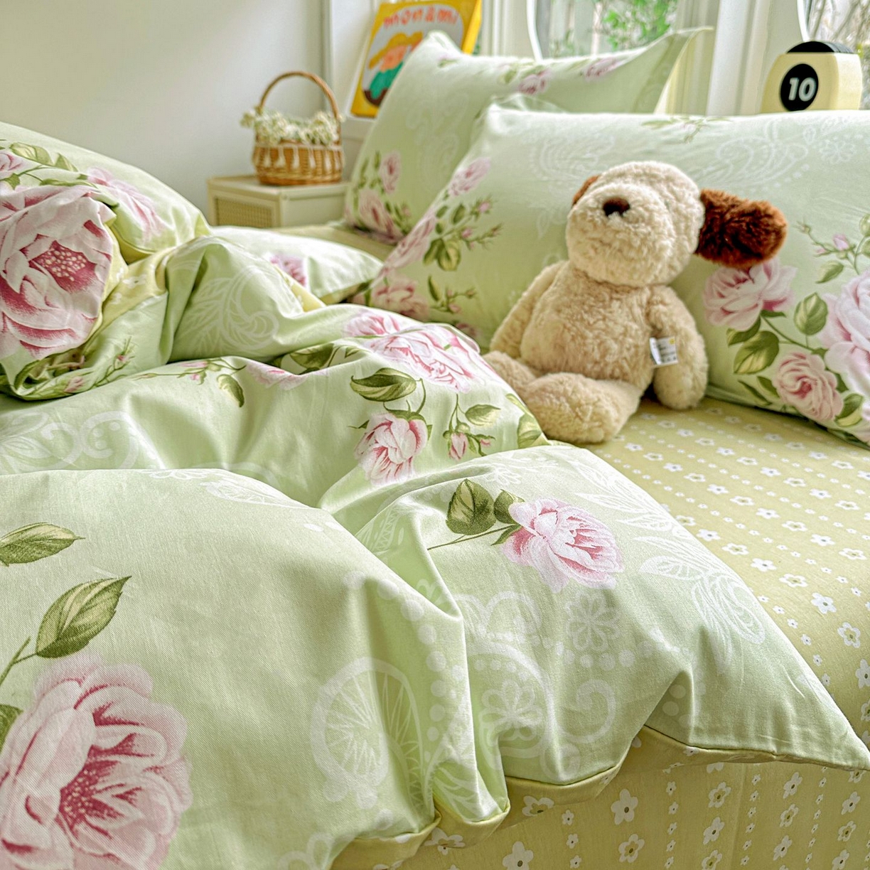 91家纺网 家纺一手货源 找家纺 恩泽家纺 2026新款13372ins全棉印花四件套单品系列-四件套 彼岸花开