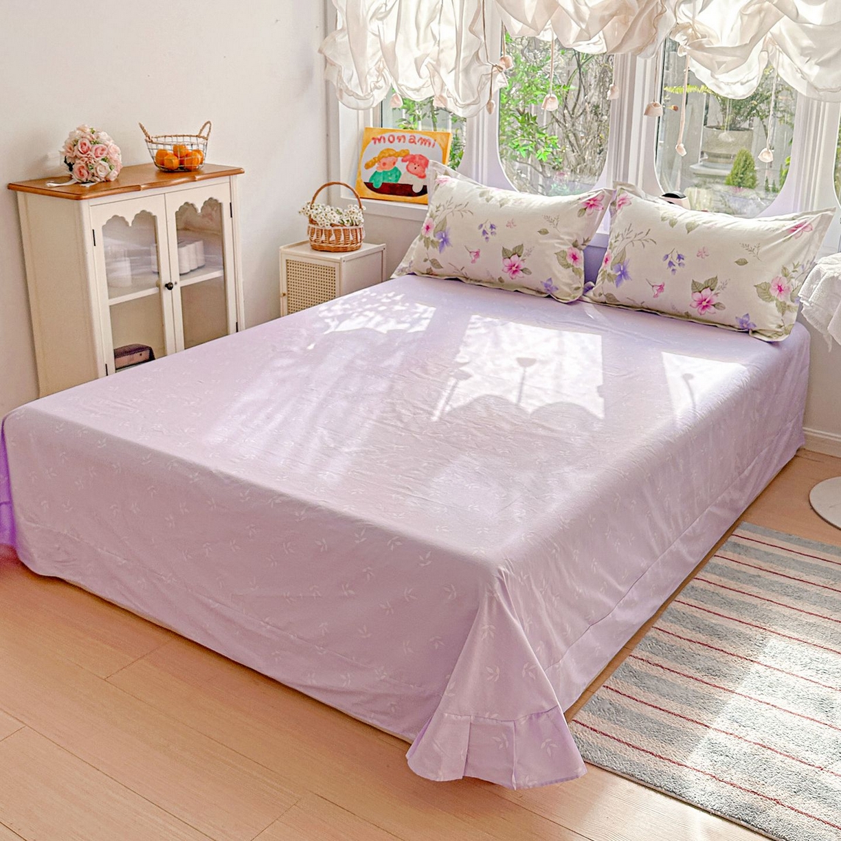 91家纺网 家纺一手货源 找家纺 恩泽家纺 2026新款13372ins全棉印花四件套单品系列-四件套 翠影