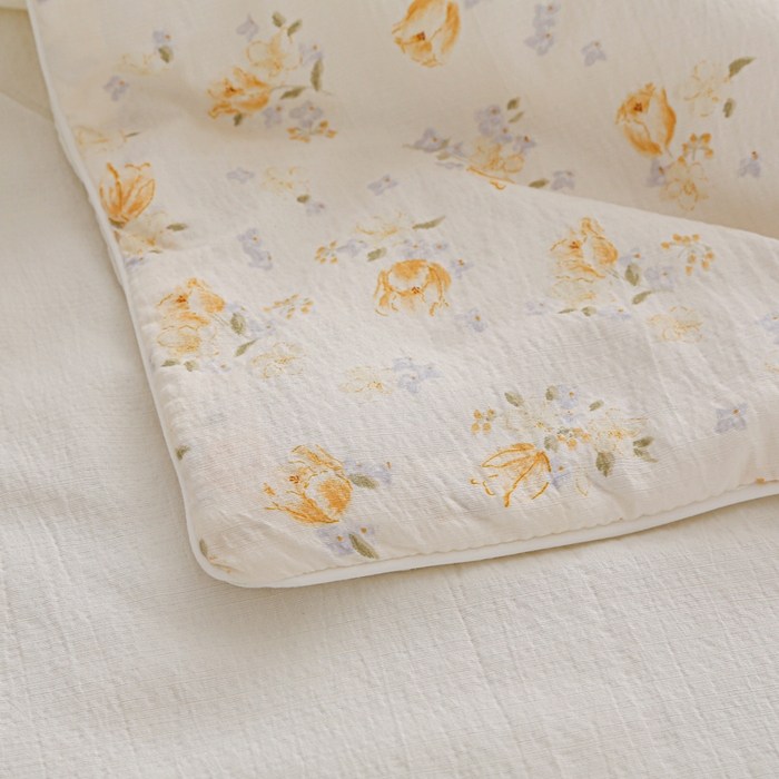 91家纺网 家纺一手货源 找家纺 亚龙工厂店 2026春夏新款爆款法式小香风皱皱纱木棉大豆被夏被 夏天