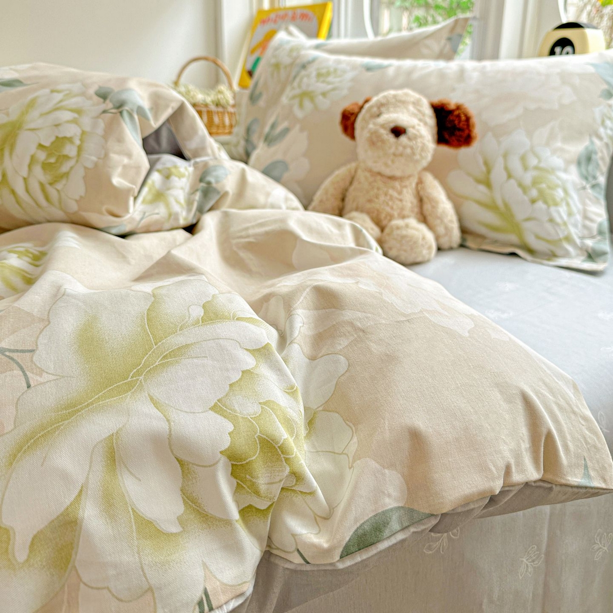 91家纺网 家纺一手货源 找家纺 恩泽家纺 2026新款13372ins全棉印花四件套单品系列-四件套 花开宿语