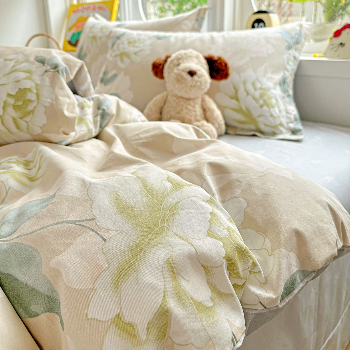 91家纺网 家纺一手货源 找家纺 恩泽家纺 2026新款13372ins全棉印花四件套单品系列-四件套 花开宿语