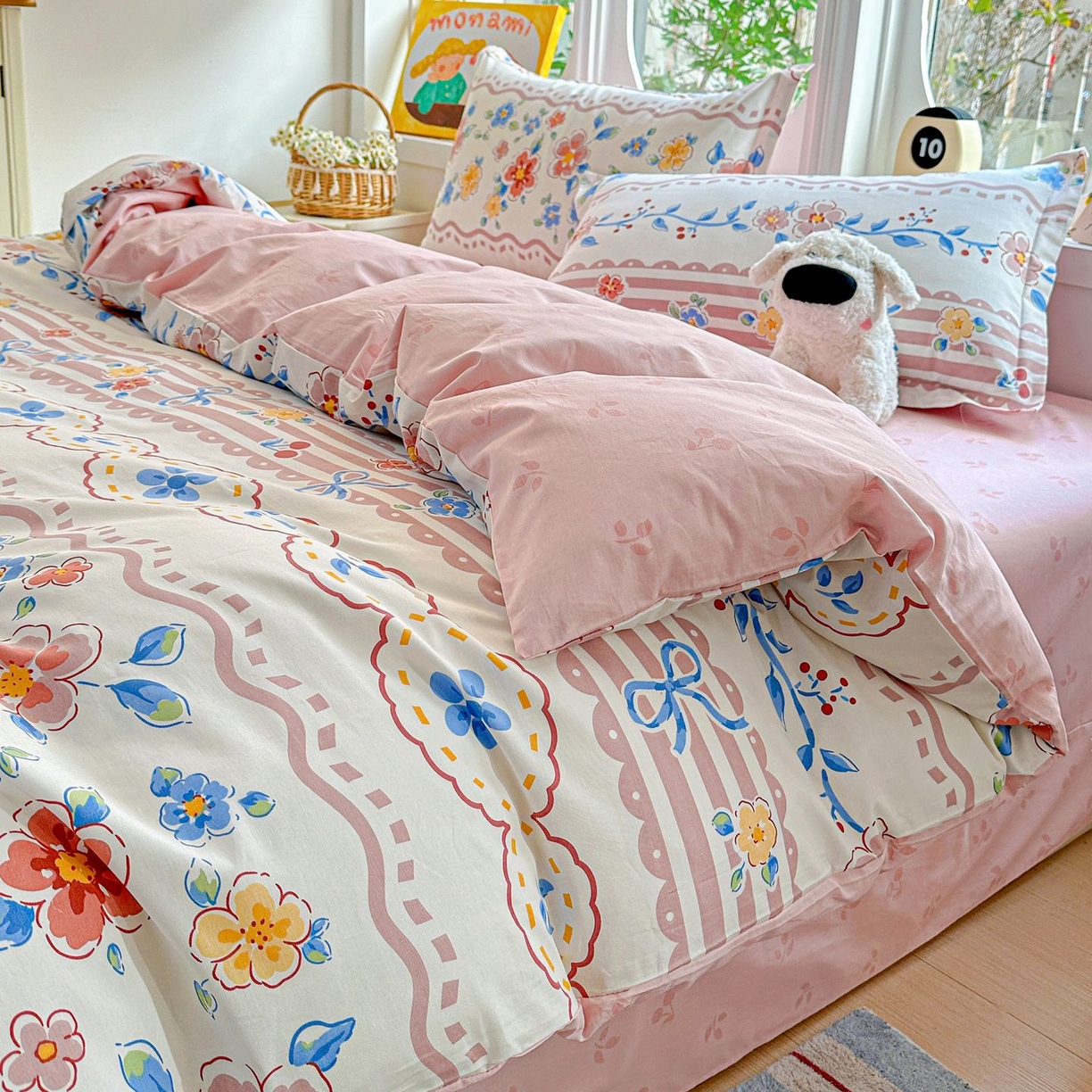 91家纺网 家纺一手货源 找家纺 恩泽家纺 2026新款13372ins全棉印花四件套单品系列-四件套 眷恋