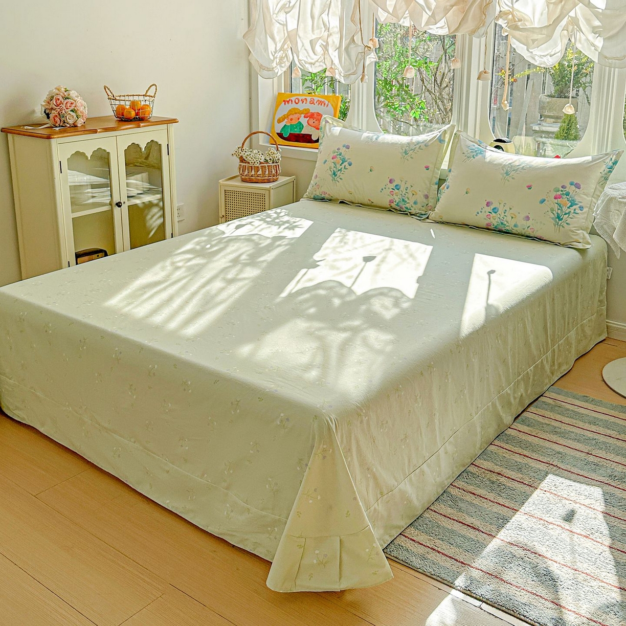 91家纺网 家纺一手货源 找家纺 恩泽家纺 2026新款13372ins全棉印花四件套单品系列-四件套 空谷幽兰