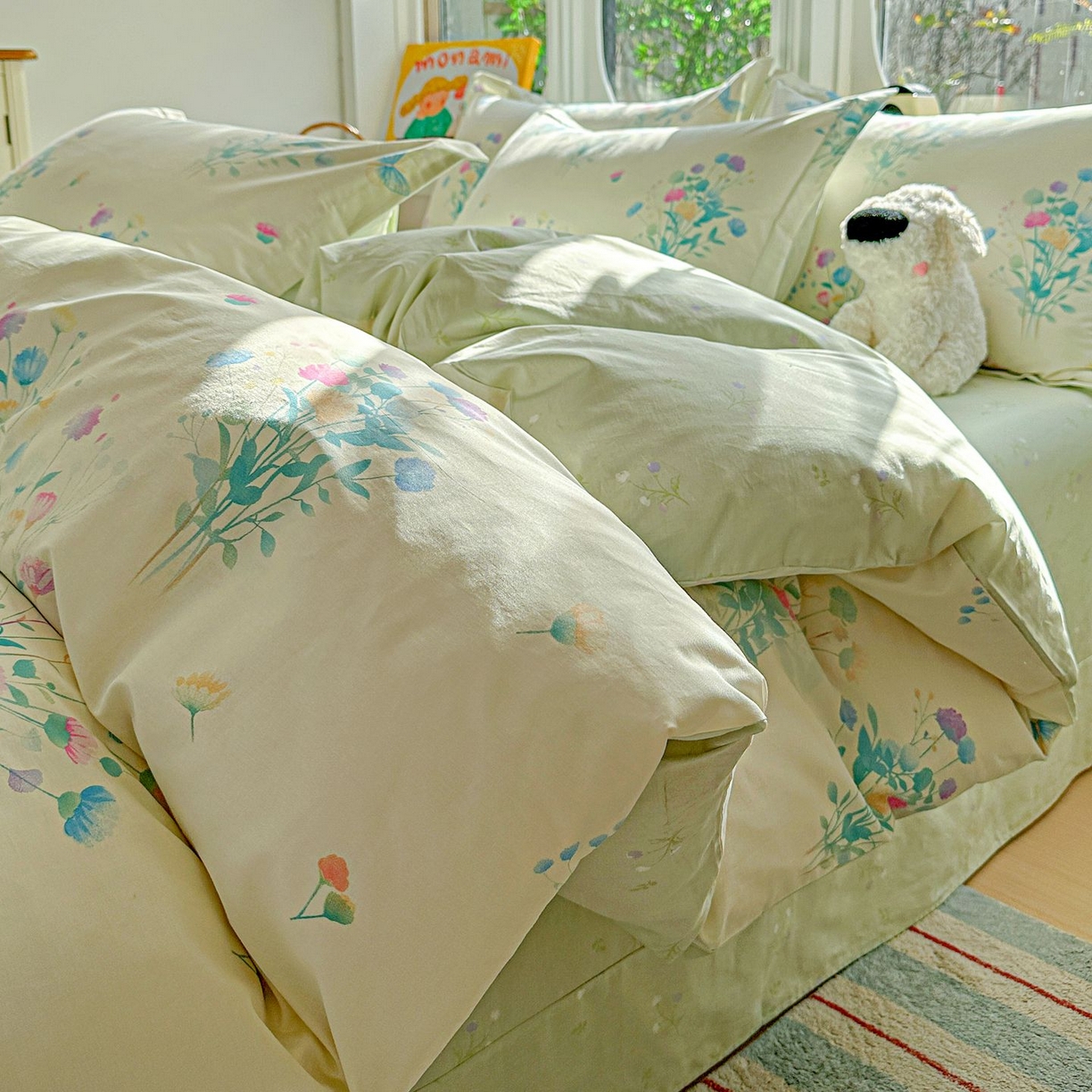 91家纺网 家纺一手货源 找家纺 恩泽家纺 2026新款13372ins全棉印花四件套单品系列-四件套 空谷幽兰