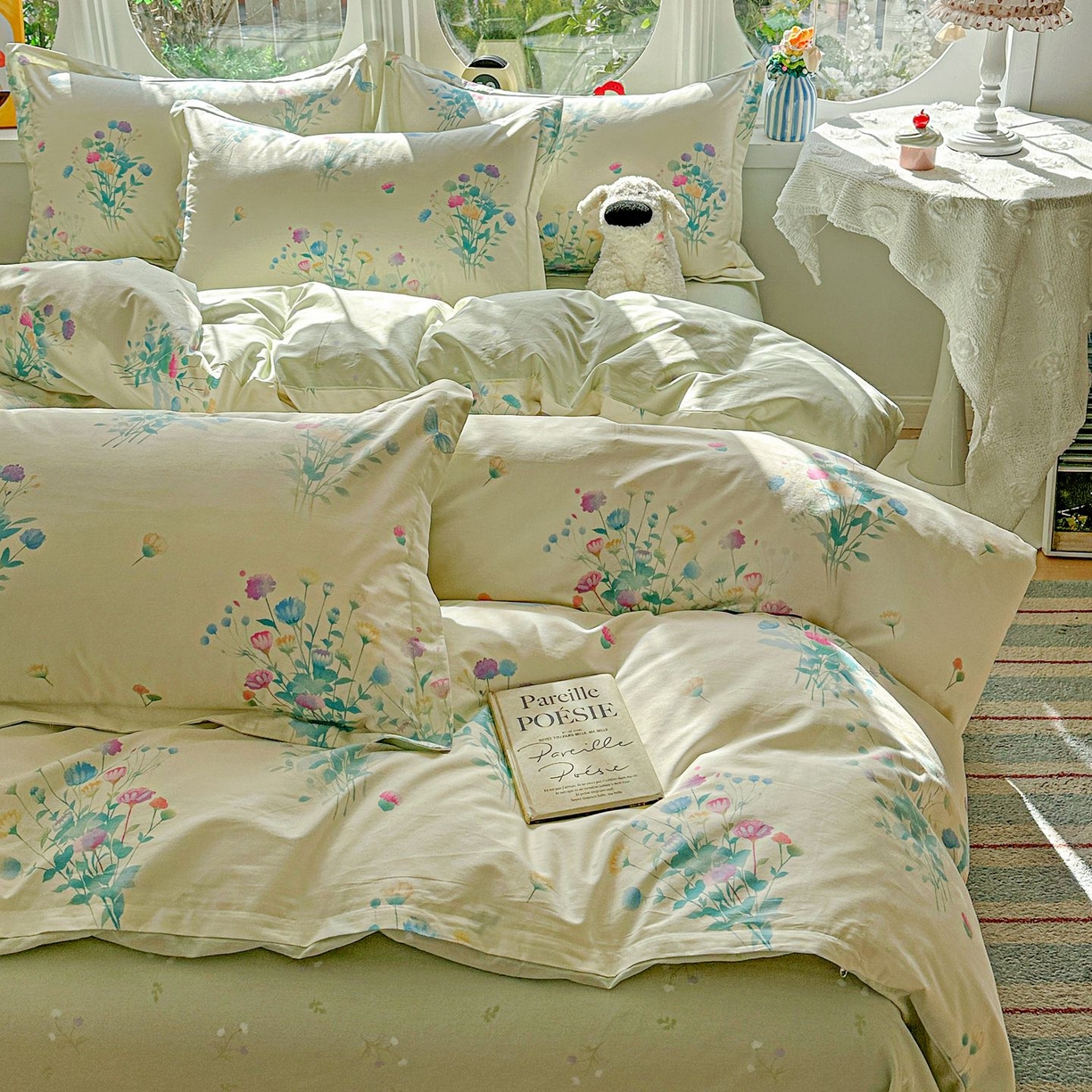 91家纺网 家纺一手货源 找家纺 恩泽家纺 2026新款13372ins全棉印花四件套单品系列-四件套 空谷幽兰