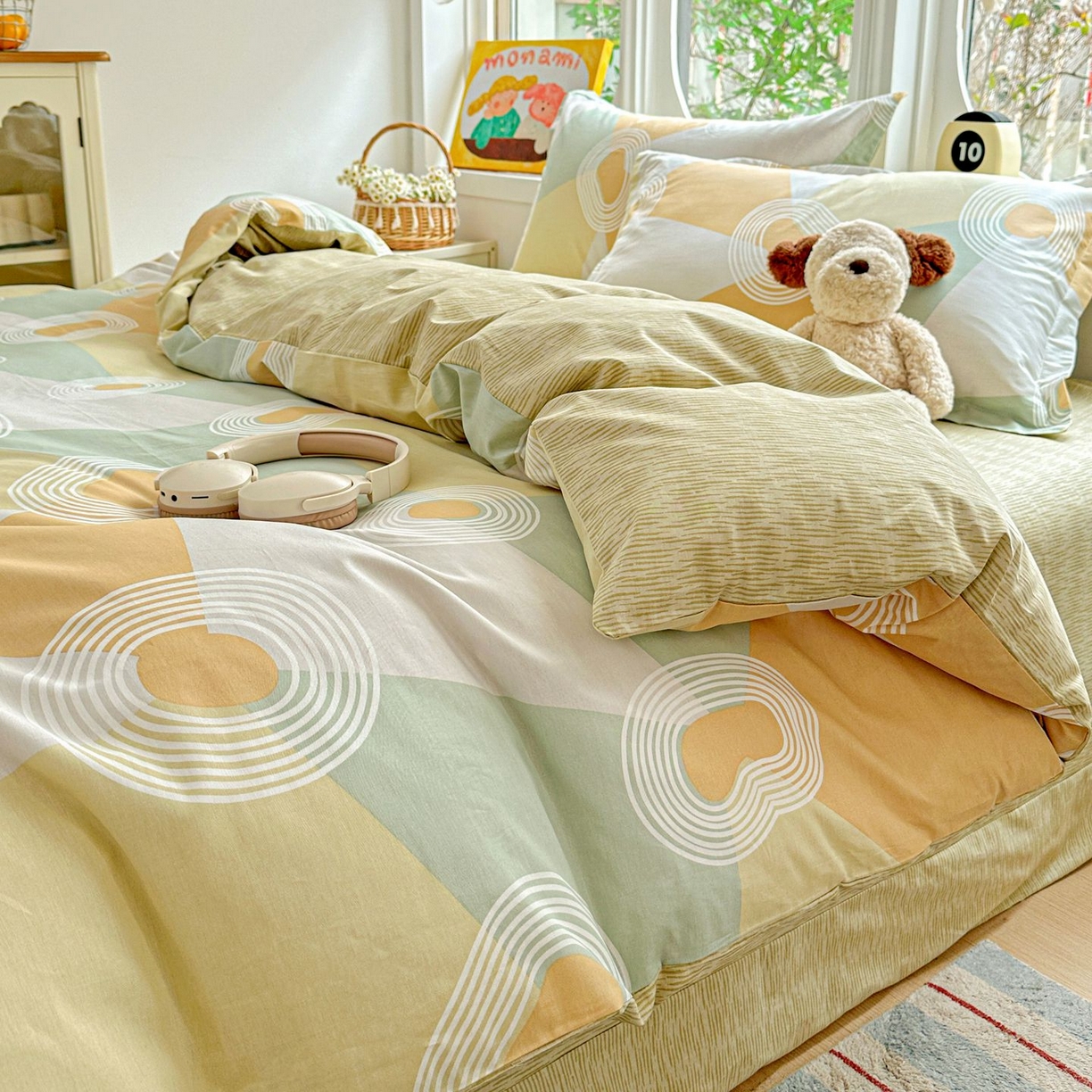 91家纺网 家纺一手货源 找家纺 恩泽家纺 2026新款13372ins全棉印花四件套单品系列-四件套 乐享生活