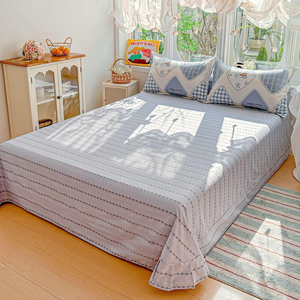 91家纺网 家纺一手货源 找家纺 恩泽家纺 2026新款13372ins全棉印花四件套单品系列-四件套 乐园