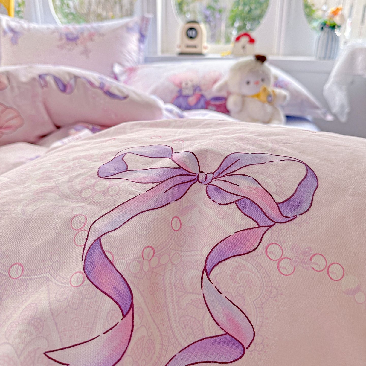 91家纺网 家纺一手货源 找家纺 恩泽家纺 2026新款13372ins全棉印花四件套单品系列-四件套 满香庭