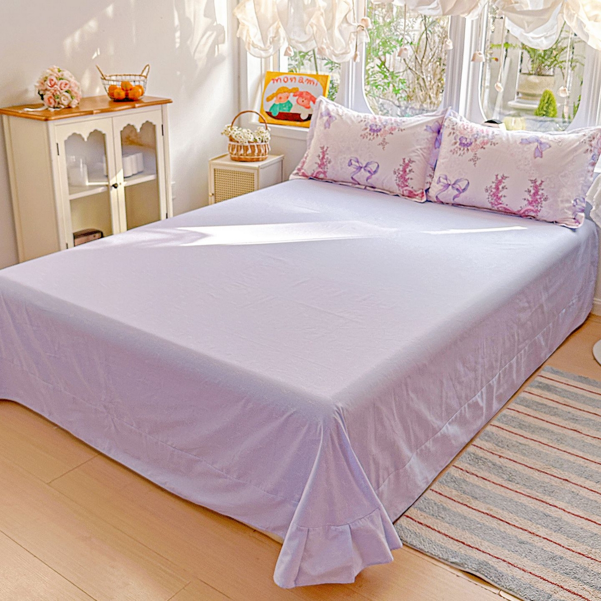 91家纺网 家纺一手货源 找家纺 恩泽家纺 2026新款13372ins全棉印花四件套单品系列-四件套 满香庭