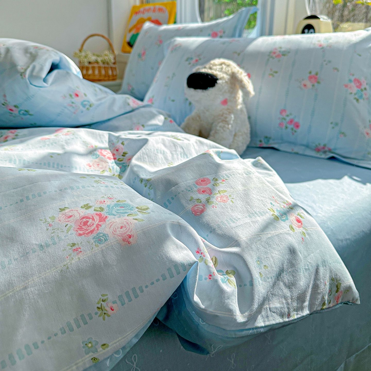 91家纺网 家纺一手货源 找家纺 恩泽家纺 2026新款13372ins全棉印花四件套单品系列-四件套 优朵蔓