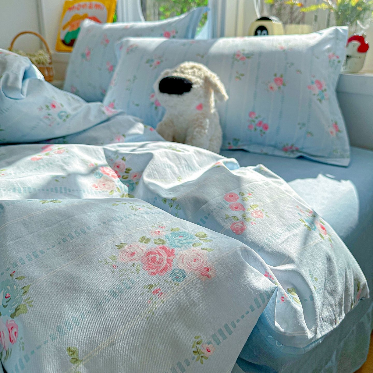 91家纺网 家纺一手货源 找家纺 恩泽家纺 2026新款13372ins全棉印花四件套单品系列-四件套 优朵蔓