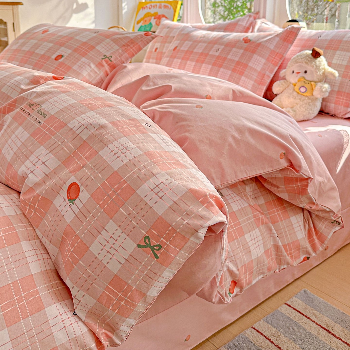 91家纺网 家纺一手货源 找家纺 恩泽家纺 2026新款13372ins全棉印花四件套单品系列-四件套 早安