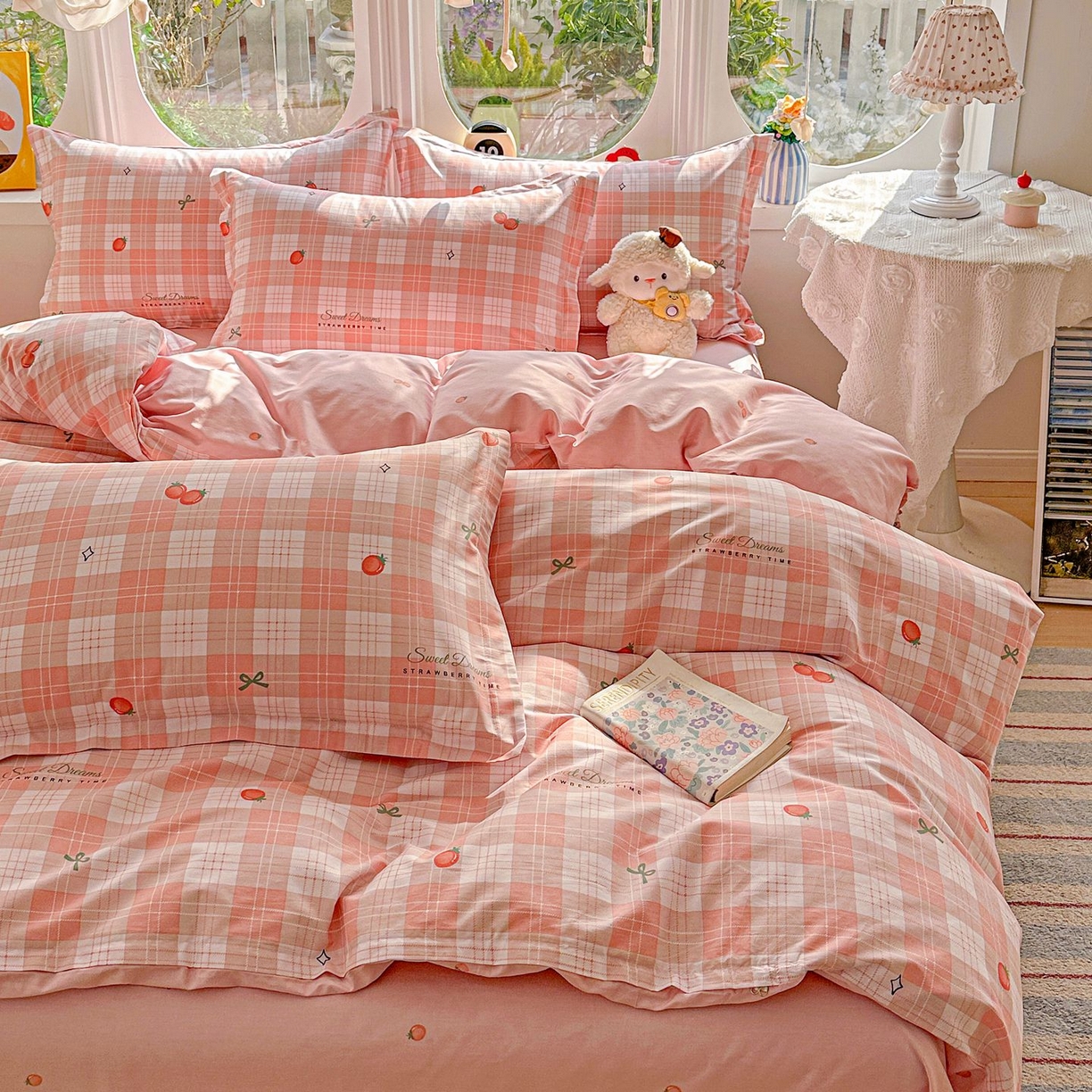 91家纺网 家纺一手货源 找家纺 恩泽家纺 2026新款13372ins全棉印花四件套单品系列-四件套 早安