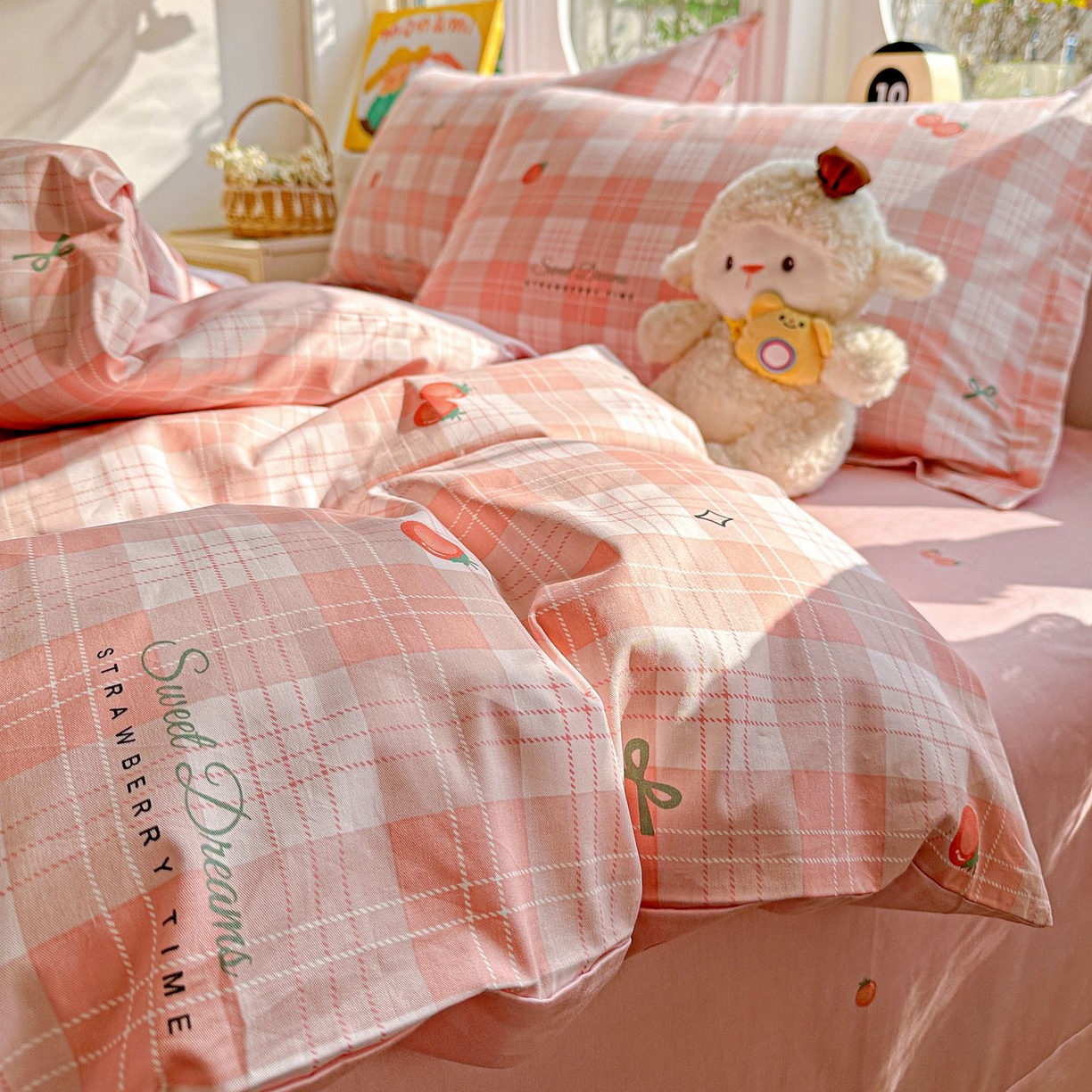 91家纺网 家纺一手货源 找家纺 恩泽家纺 2026新款13372ins全棉印花四件套单品系列-四件套 早安