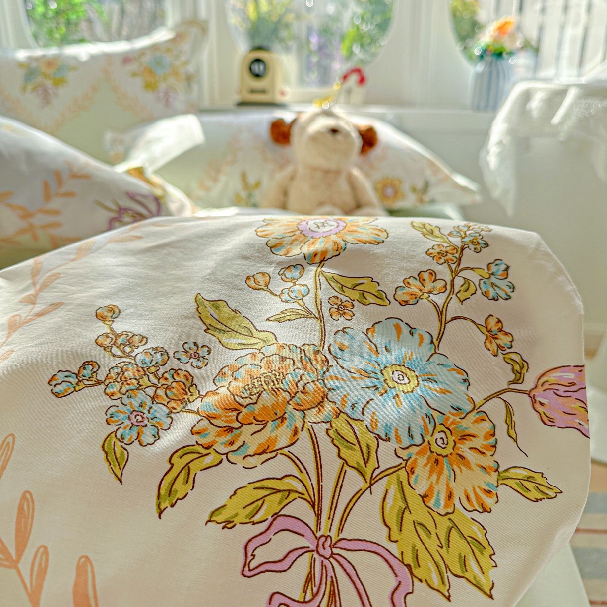 91家纺网 家纺一手货源 找家纺 恩泽家纺 2026新款13372ins全棉印花四件套单品系列-四件套 芷妍