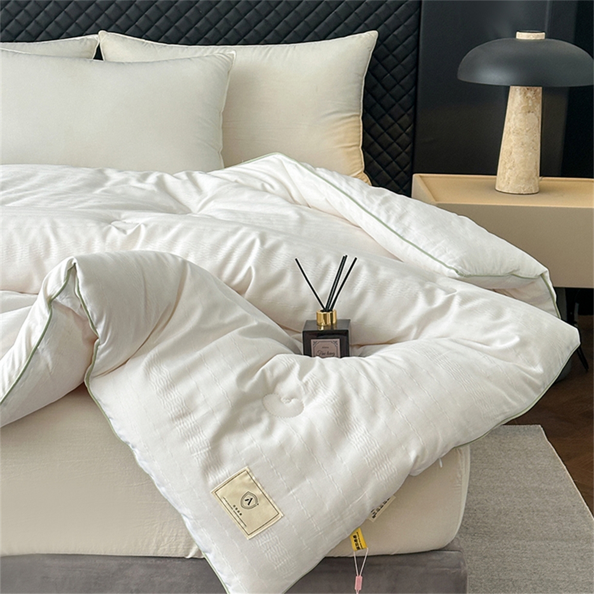 91家纺网 家纺一手货源 找家纺 （总）林希 2026新款A类纯棉提花大豆被春秋被学生被双人冬被