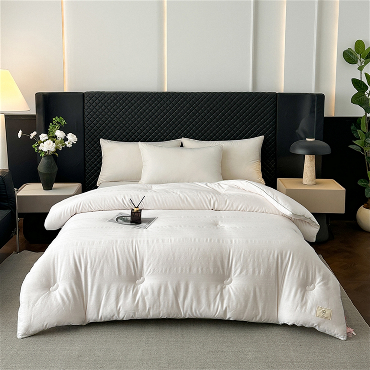 91家纺网 家纺一手货源 找家纺 （总）林希 2026新款A类纯棉提花大豆被春秋被学生被双人冬被