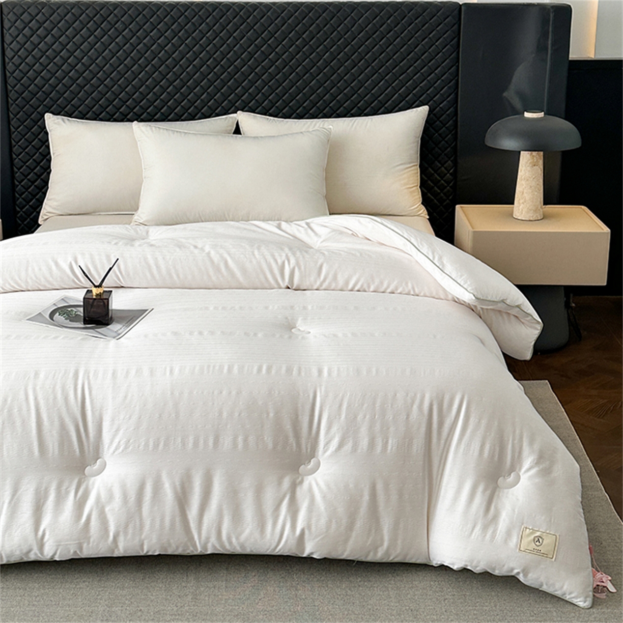 91家纺网 家纺一手货源 找家纺 （总）林希 2026新款A类纯棉提花大豆被春秋被学生被双人冬被