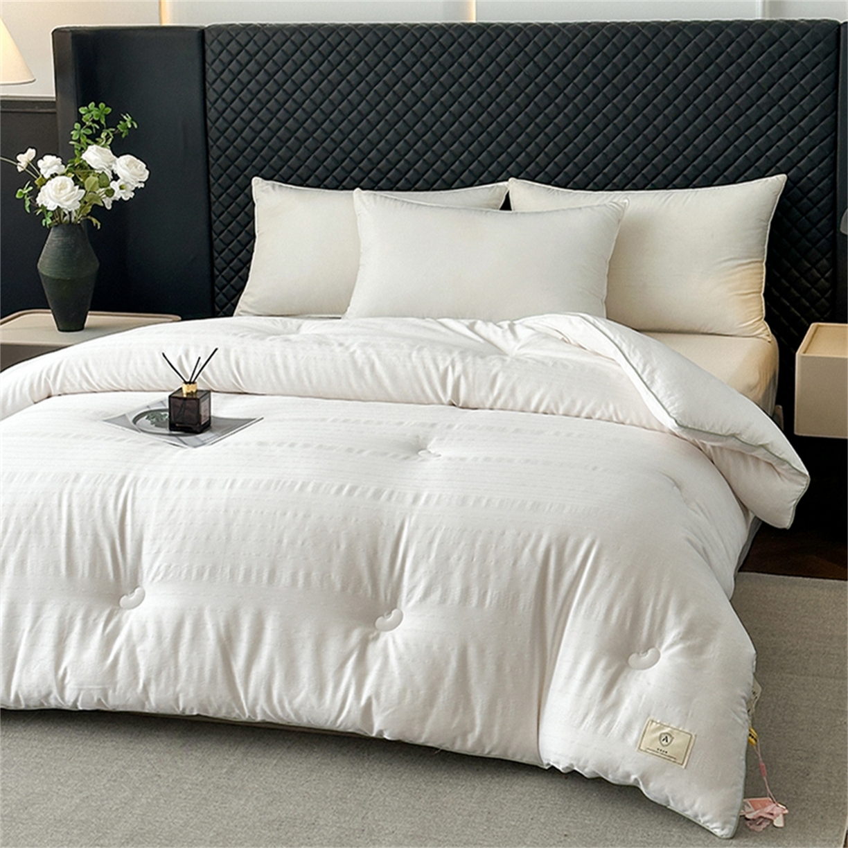 91家纺网 家纺一手货源 找家纺 （总）林希 2026新款A类纯棉提花大豆被春秋被学生被双人冬被