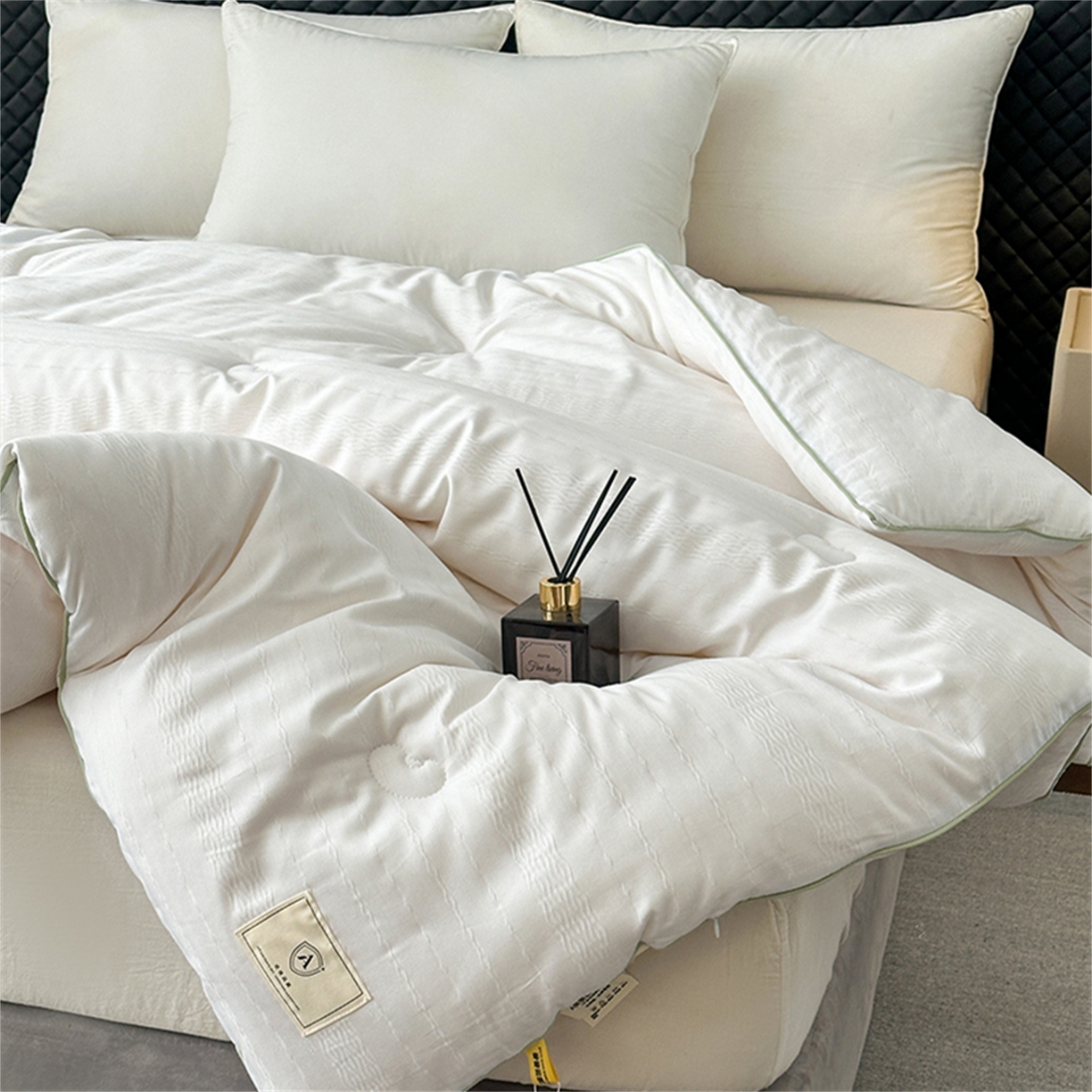 91家纺网 家纺一手货源 找家纺 （总）林希 2026新款A类纯棉提花大豆被春秋被学生被双人冬被