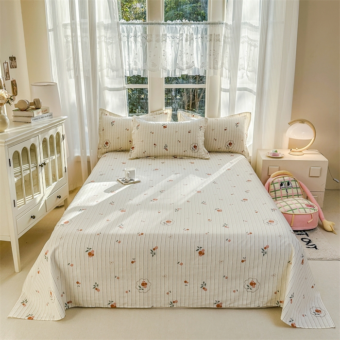 帛织澜家纺 2026新款A类新疆全棉纯棉12868单品印花床单系列（预留缩水，提供质检报告） 果奇