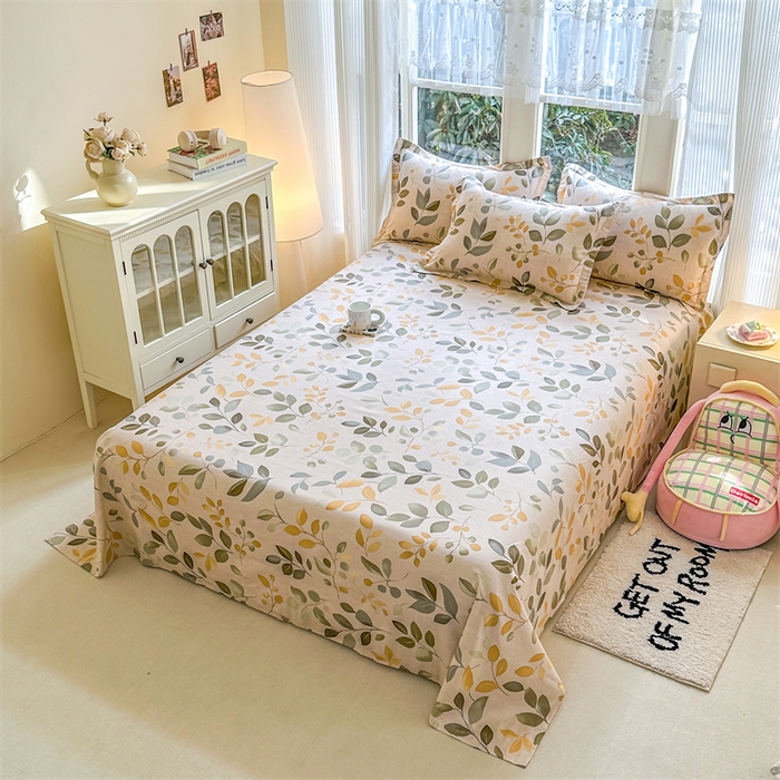 91家纺网 家纺一手货源 找家纺 帛织澜家纺 2026新款A类新疆全棉纯棉12868单品印花床单系列（预留缩水，提供质检报告） 飘林