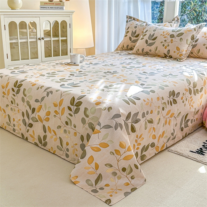 91家纺网 家纺一手货源 找家纺 帛织澜家纺 2026新款A类新疆全棉纯棉12868单品印花床单系列（预留缩水，提供质检报告） 飘林